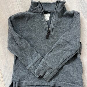 🍀2/$10 Jcrew Crewcuts Gray quarter-Zip Sweater size 2 toddler